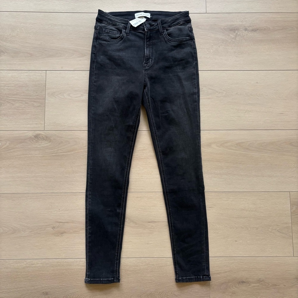 Flying Monkey Mid-Rise Soft Skinny Stretch Denim Jean Black Label